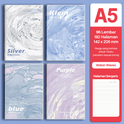 Buku Notebook A5 Sampul Eva Waterproof Tebal Halaman Bergaris 96 Lembar SBRA596