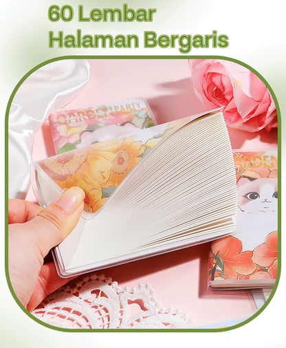 Buku Notebook A7 Sampul Eva Waterproof Tebal Halaman Bergaris 60 Lembar SBRA760