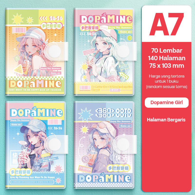 Buku Notebook A7 Sampul Eva Waterproof Tebal Velcro SBRA770