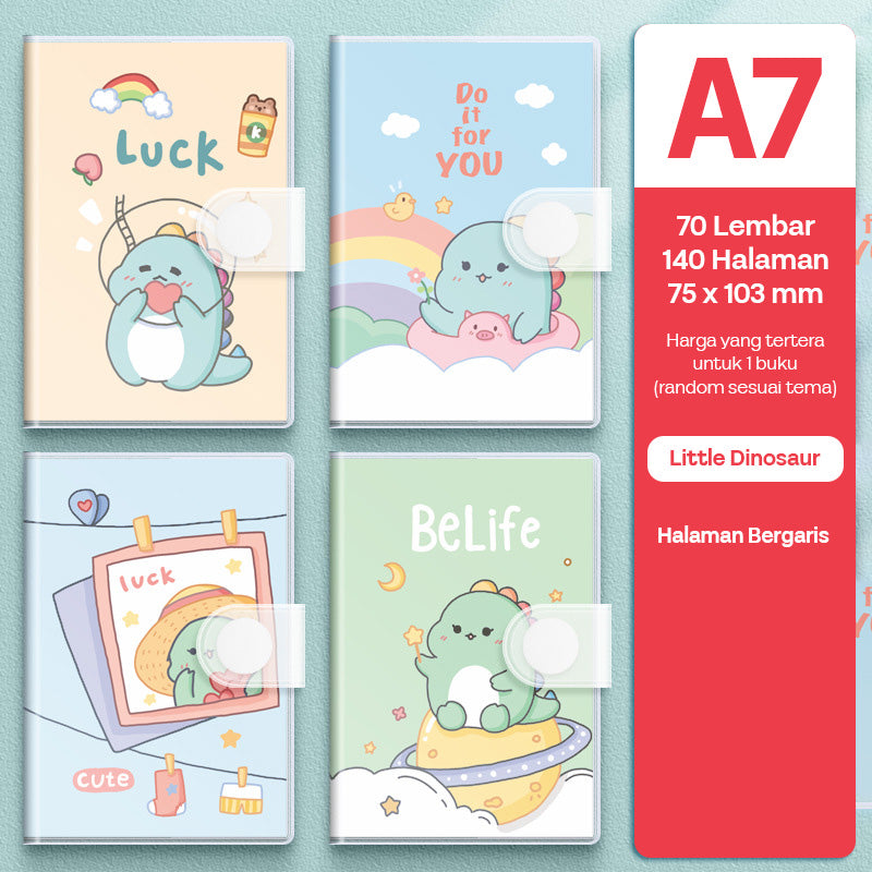 Buku Notebook A7 Sampul Eva Waterproof Tebal Velcro SBRA770