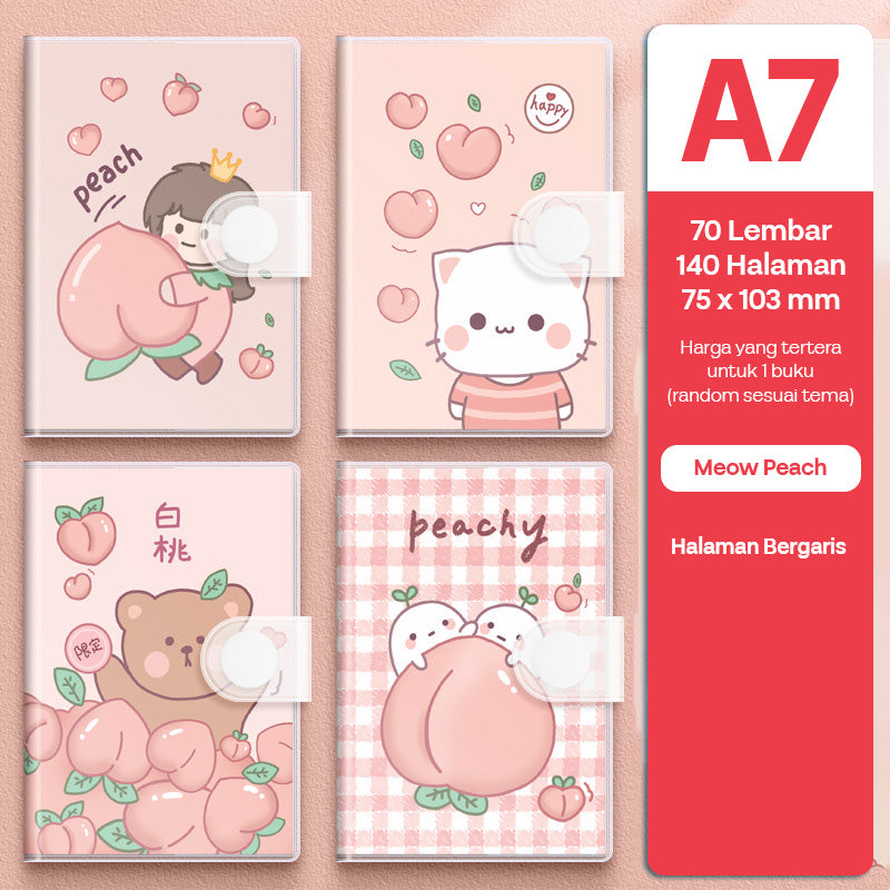 Buku Notebook A7 Sampul Eva Waterproof Tebal Velcro SBRA770