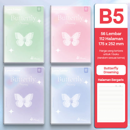 Buku Notebook B5 Sampul Eva Waterproof Tebal Halaman Bergaris 56 Lembar SBRB556