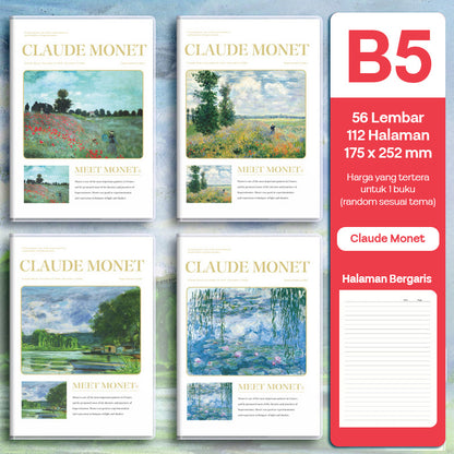 Buku Notebook B5 Sampul Eva Waterproof Tebal Halaman Bergaris 56 Lembar SBRB556