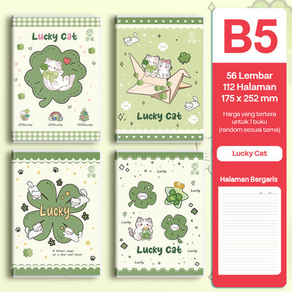 Buku Notebook B5 Sampul Eva Waterproof Tebal Halaman Bergaris 56 Lembar SBRB556
