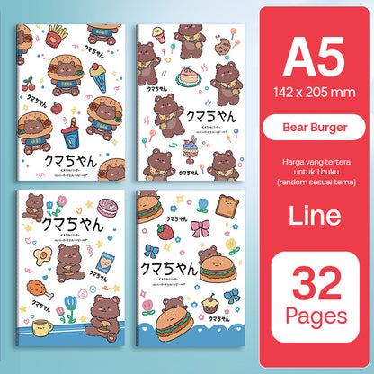 Buku Notebook A5 B5 Halaman Bergaris 32 Lembar SBTA532 SBTB532