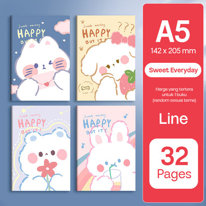 Buku Notebook A5 B5 Halaman Bergaris 32 Lembar SBTA532 SBTB532