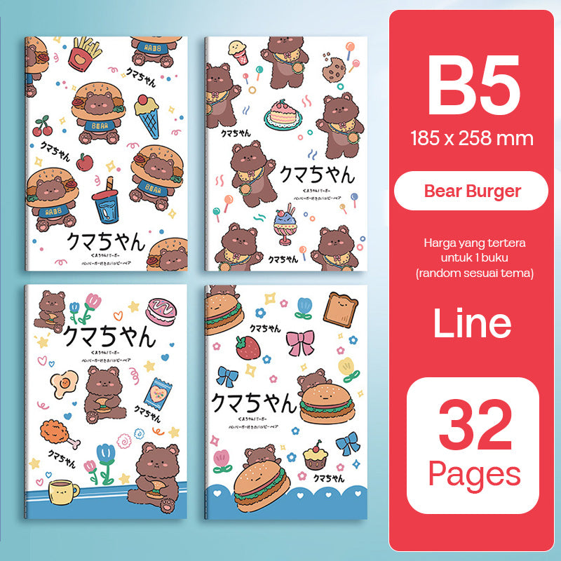 Buku Notebook A5 B5 Halaman Bergaris 32 Lembar SBTA532 SBTB532