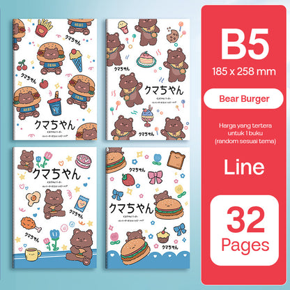 Buku Notebook A5 B5 Halaman Bergaris 32 Lembar SBTA532 SBTB532