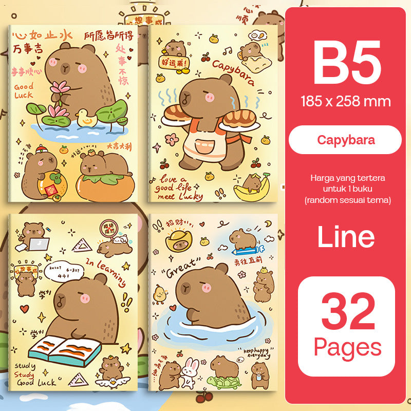 Buku Notebook A5 B5 Halaman Bergaris 32 Lembar SBTA532 SBTB532