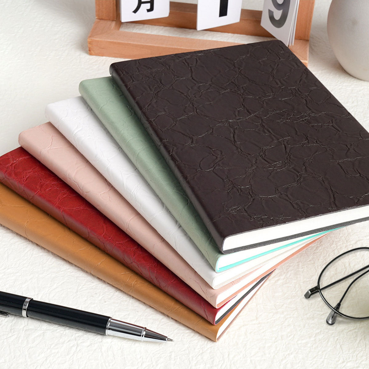 Buku Notebook A5 Kulit Tekstur Halaman Bergaris SBWA580