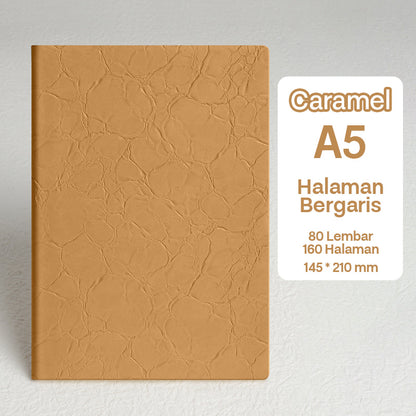 Buku Notebook A5 Kulit Tekstur Halaman Bergaris SBWA580
