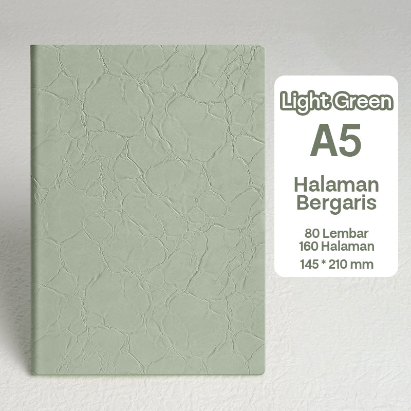 Buku Notebook A5 Kulit Tekstur Halaman Bergaris SBWA580