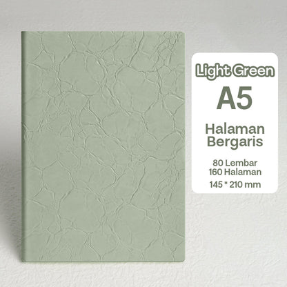 Buku Notebook A5 Kulit Tekstur Halaman Bergaris SBWA580