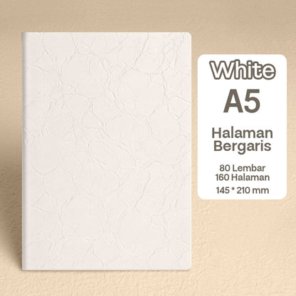 Buku Notebook A5 Kulit Tekstur Halaman Bergaris SBWA580