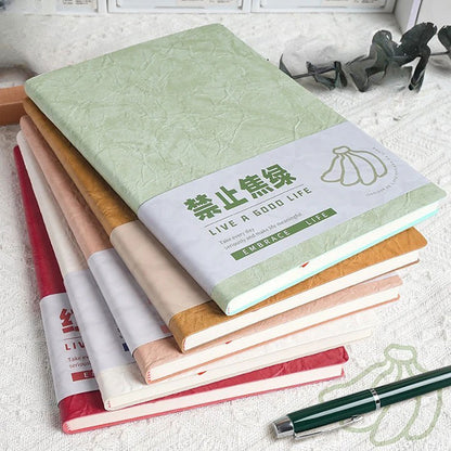 Buku Notebook A5 Kulit Tekstur dan Motivasi Halaman Bergaris SBWMA580