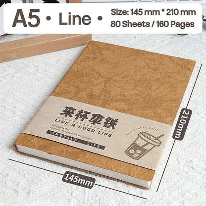 Buku Notebook A5 Kulit Tekstur dan Motivasi Halaman Bergaris SBWMA580