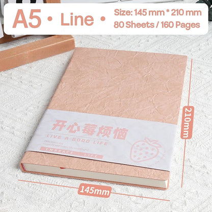 Buku Notebook A5 Kulit Tekstur dan Motivasi Halaman Bergaris SBWMA580