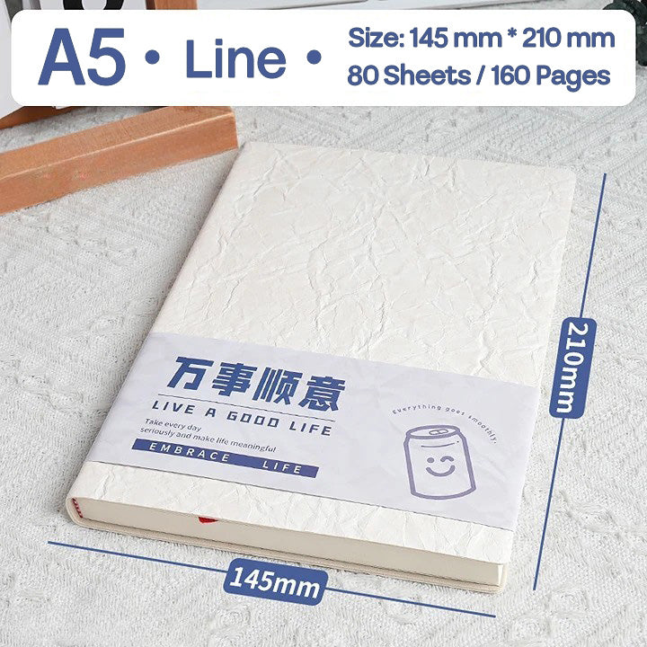 Buku Notebook A5 Kulit Tekstur dan Motivasi Halaman Bergaris SBWMA580
