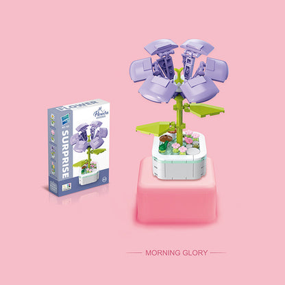 Mainan blok dekorasi pot bunga miniatur brick potted flower building block SCB0103 series A