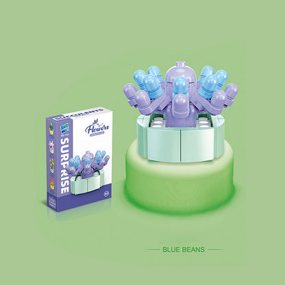 Mainan blok dekorasi pot kaktus miniatur brick potted cactus building block SCB0104 series B