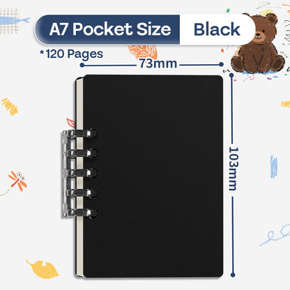 Binder Note A7 Cover Waterproof Halaman Bergaris SFF