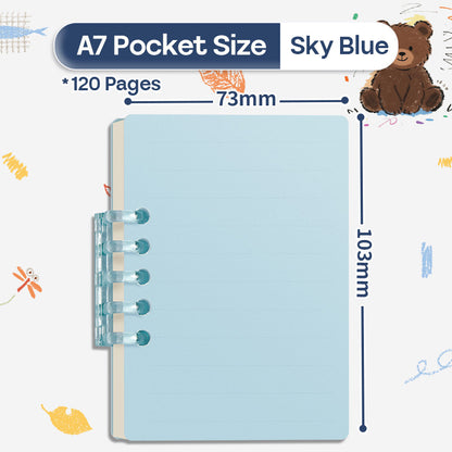 Binder Note A7 Cover Waterproof Halaman Bergaris SFF