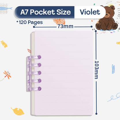 Binder Note A7 Cover Waterproof Halaman Bergaris SFF