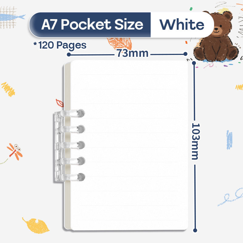 Binder Note A7 Cover Waterproof Halaman Bergaris SFF