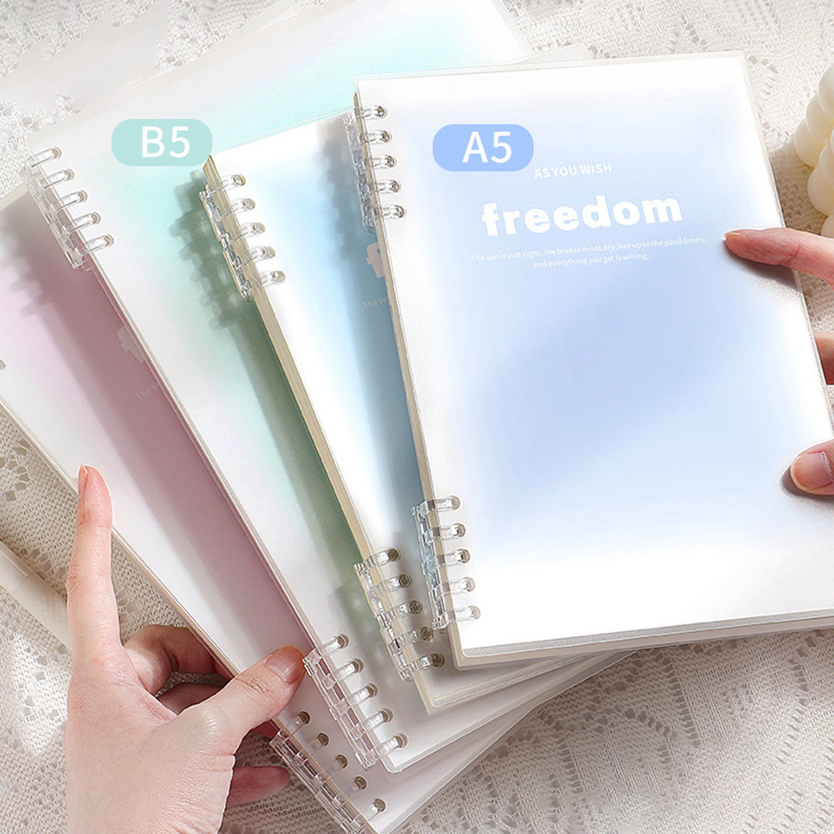 Binder Note A5 Cover Waterproof Freedom Halaman Bergaris SFNNA560F