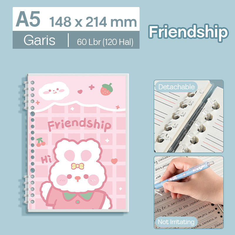 Binder Note A5 Cover Waterproof Halaman Bergaris SFNNA560