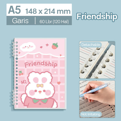 Binder Note A5 Cover Waterproof Halaman Bergaris SFNNA560