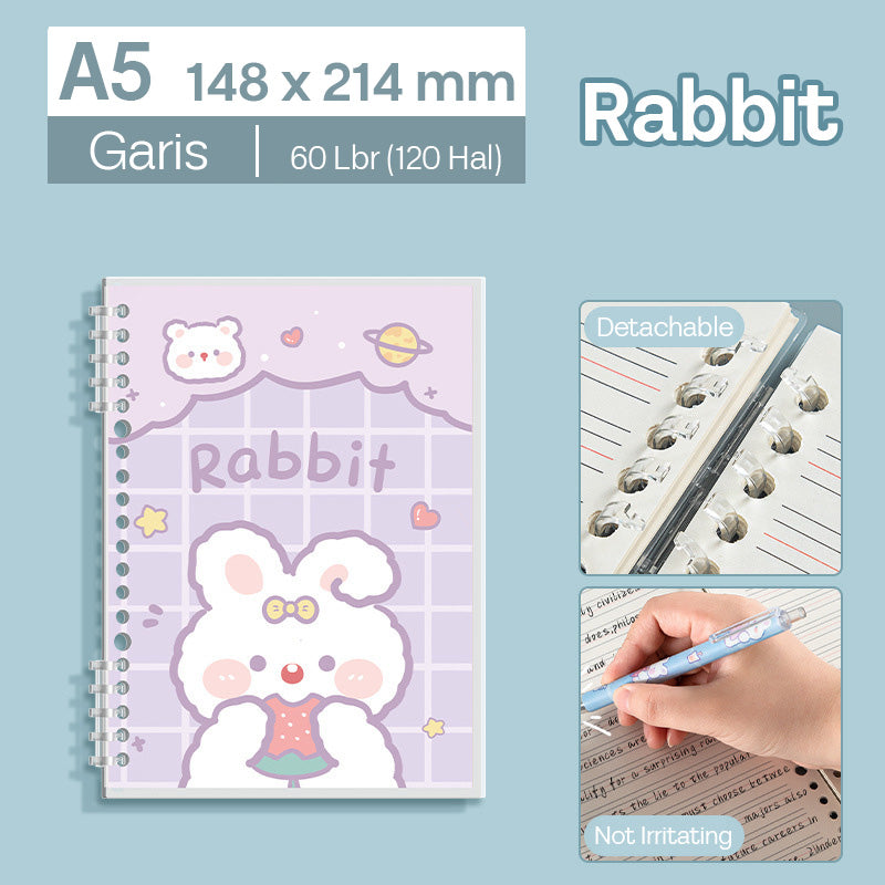 Binder Note A5 Cover Waterproof Halaman Bergaris SFNNA560