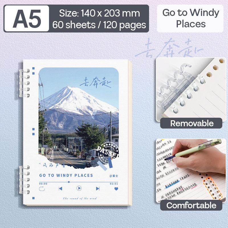 Binder Note A5 Cover Waterproof Halaman Bergaris SFNNA560