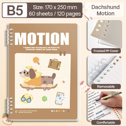 Binder Note B5 Cover Waterproof Halaman Bergaris SFNNB560