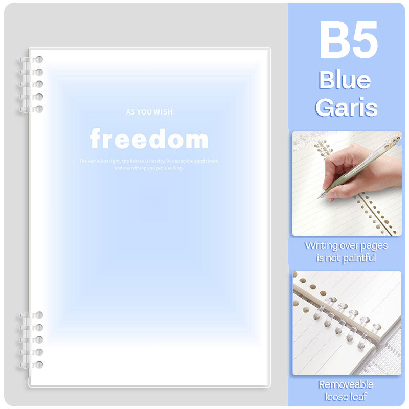Binder Note A5 Cover Waterproof Freedom Halaman Bergaris SFNN