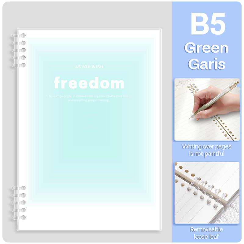Binder Note A5 Cover Waterproof Freedom Halaman Bergaris SFNN