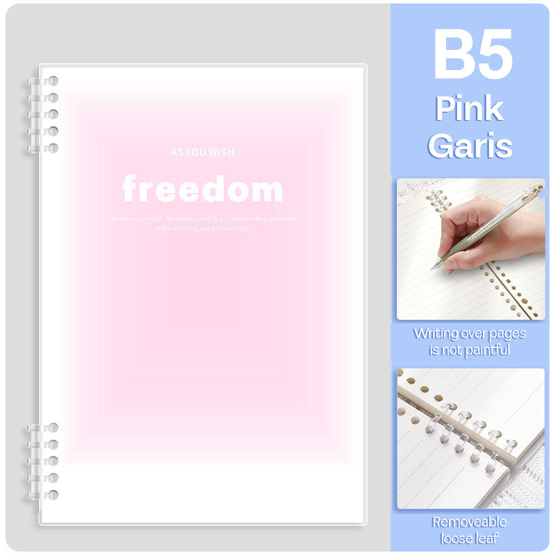 Binder Note A5 Cover Waterproof Freedom Halaman Bergaris SFNN