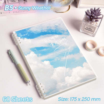 Binder Note B5 Cover Waterproof Halaman Bergaris SFNNB560