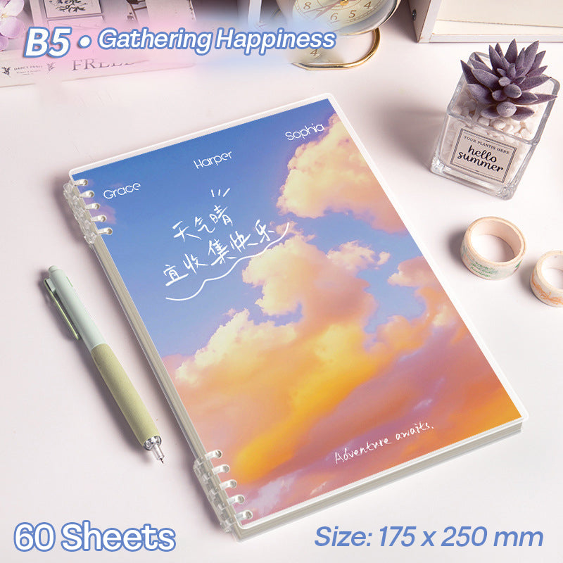 Binder Note B5 Cover Waterproof Halaman Bergaris SFNNB560