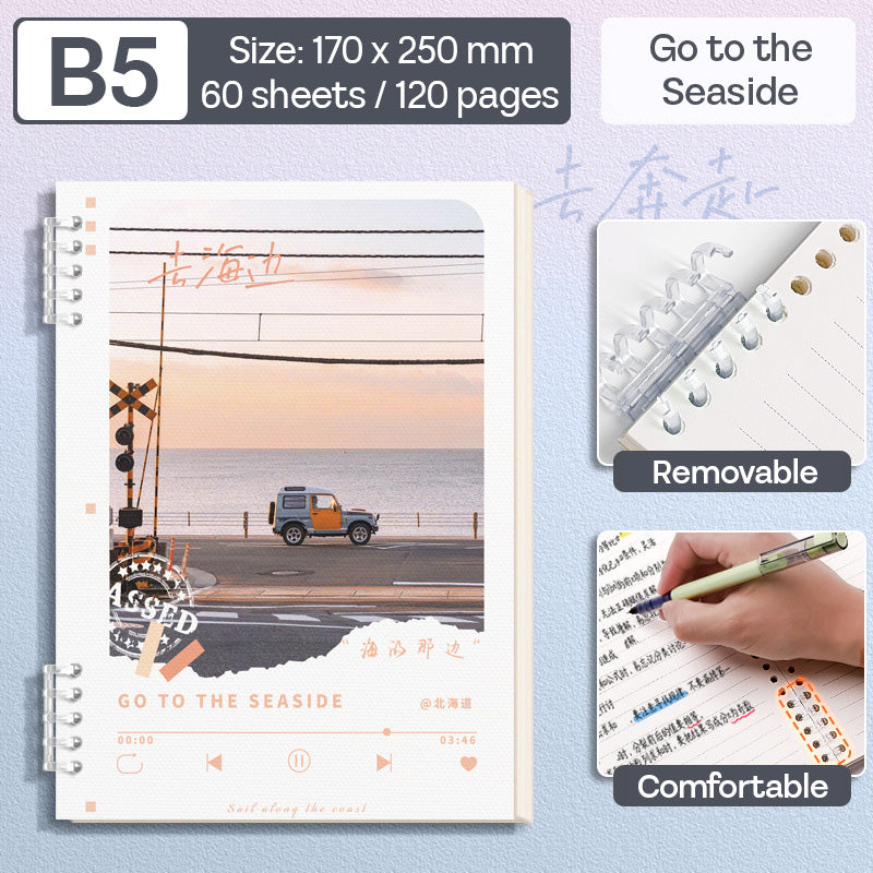 Binder Note B5 Cover Waterproof Halaman Bergaris SFNNB560