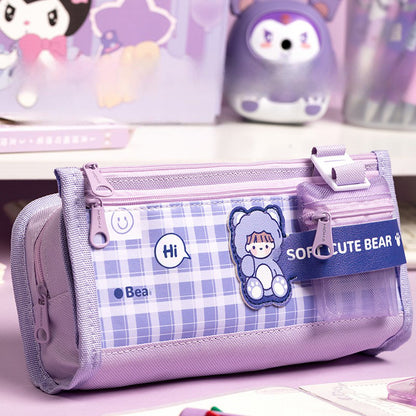 Pencil Case Canvas 5 Layers Storage Cartoon SPC52206