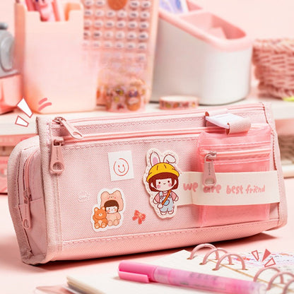 Pencil Case Canvas 5 Layers Storage Cartoon SPC52206