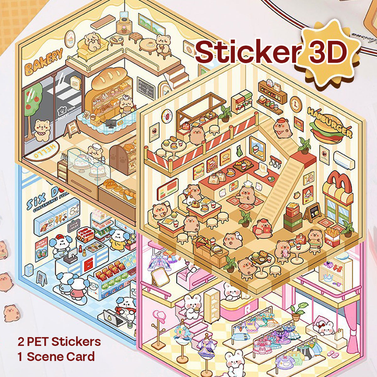 Sticker 3D Decorating Landscaping Creative Activity SS3D1