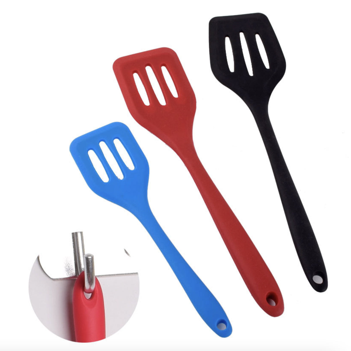 Sutil Silikon Tahan Panas Sodet Anti Gores Turner Spatula Masak Utensil Dapur