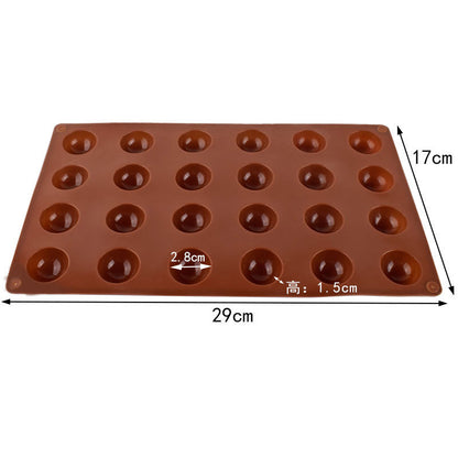 Cetakan Silikon Dome Setengah Lingkaran Bulat Bola 6/15/24 Lubang Chocobomb Coklat Jelly Pudding Food Grade