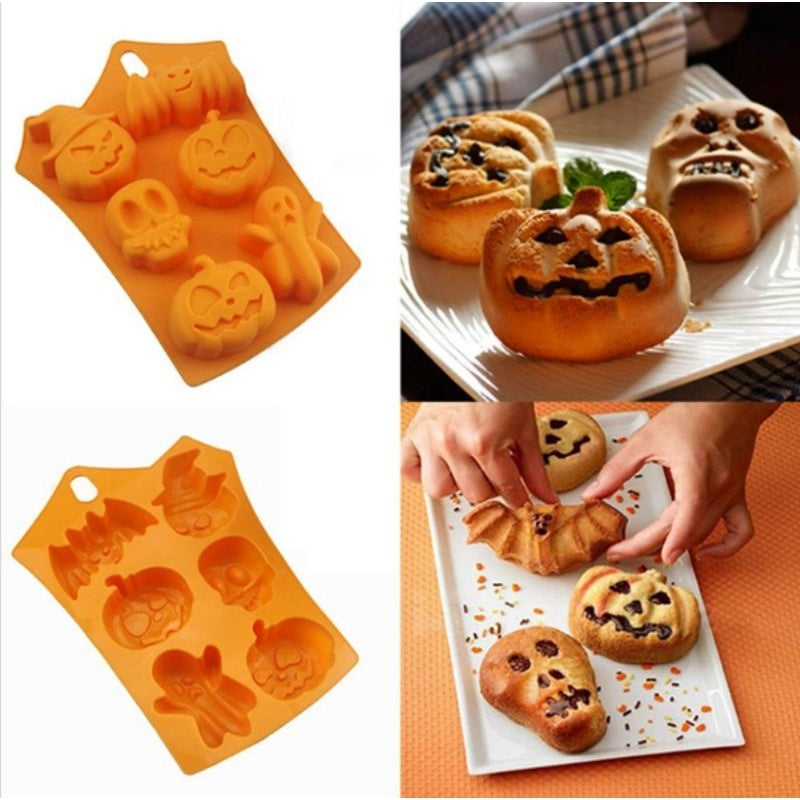 Cetakan Silikon Pudding Halloween