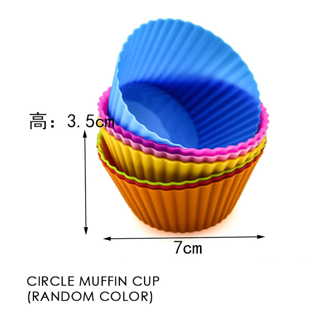 Cetakan Silikon Cupcake Warna Warni