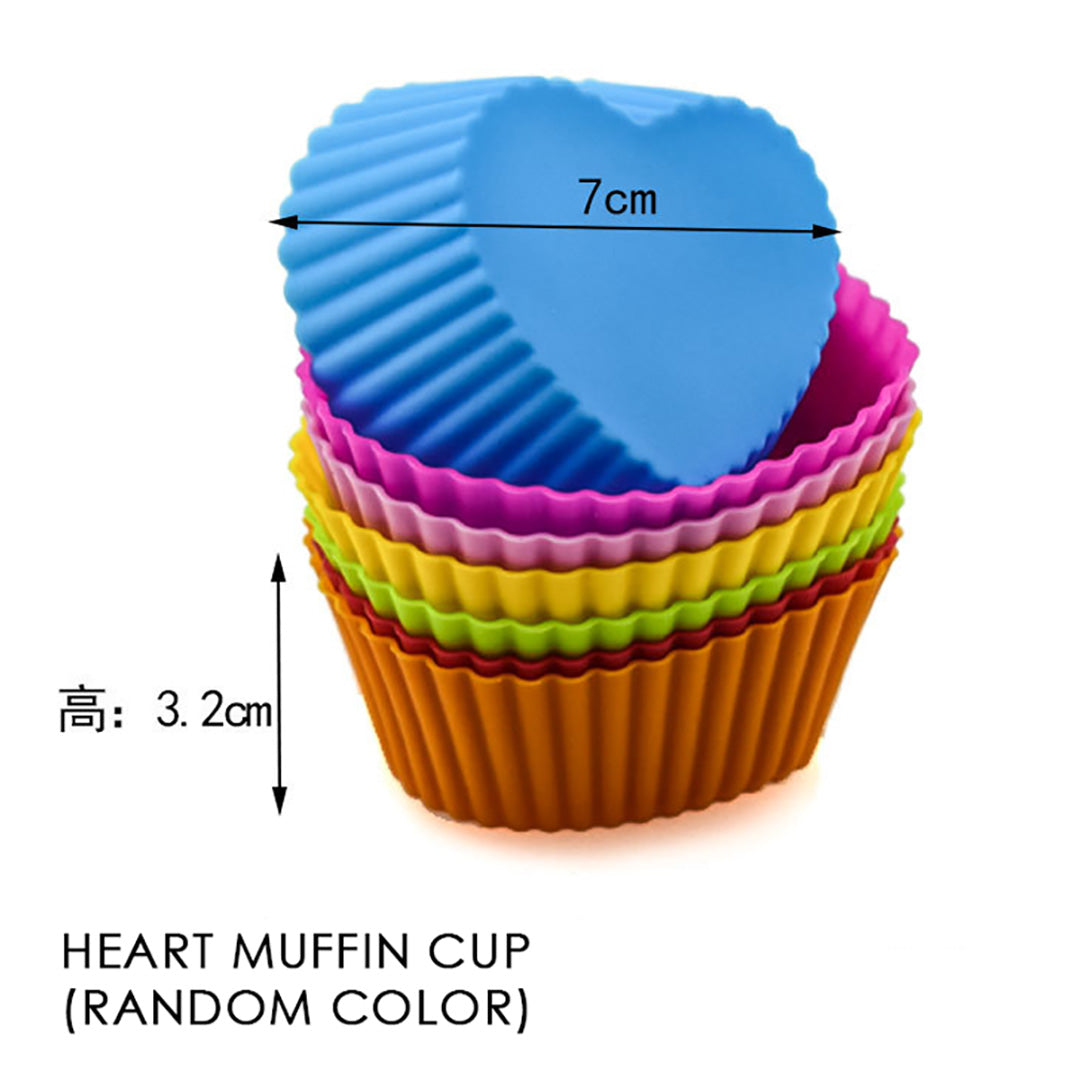 Cetakan Silikon Cupcake Warna Warni