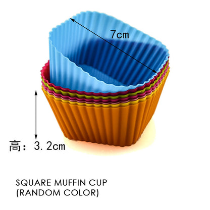 Cetakan Silikon Cupcake Warna Warni