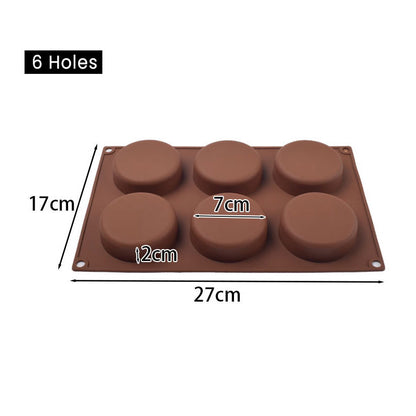 Cetakan Puding Silikon 12 Lub 24 Lubang Kue Mangkok Bulat Kecil Muffin Cupcake Silicone Mold TCK27663